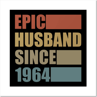 Vintage Epic Husband Since 1964 Posters and Art